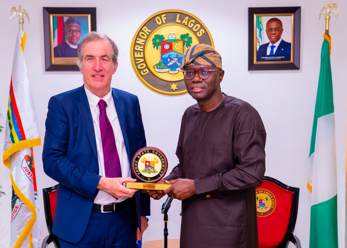 DIRECTOR OF AFRICA AND INDIAN OCEAN PAYS COURTESY VISIT TO GOVERNOR SANWO-OLU AT LAGOS HOUSE